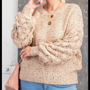 NWOT KORI Bubble Sleeve Sweater